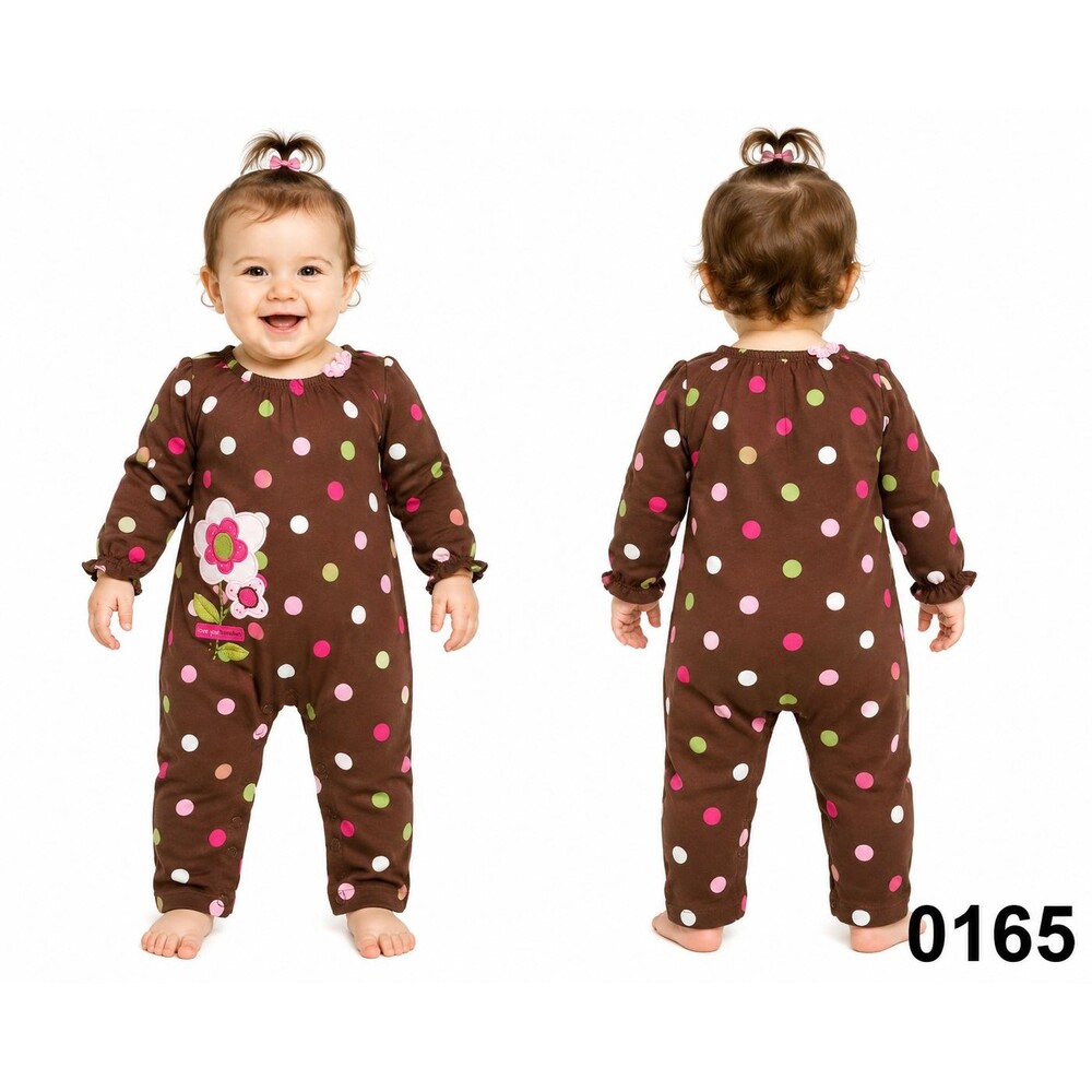 Child of Mine by Carter’s Baby Girl Polka Dot Flower Romper - 12M - 0165